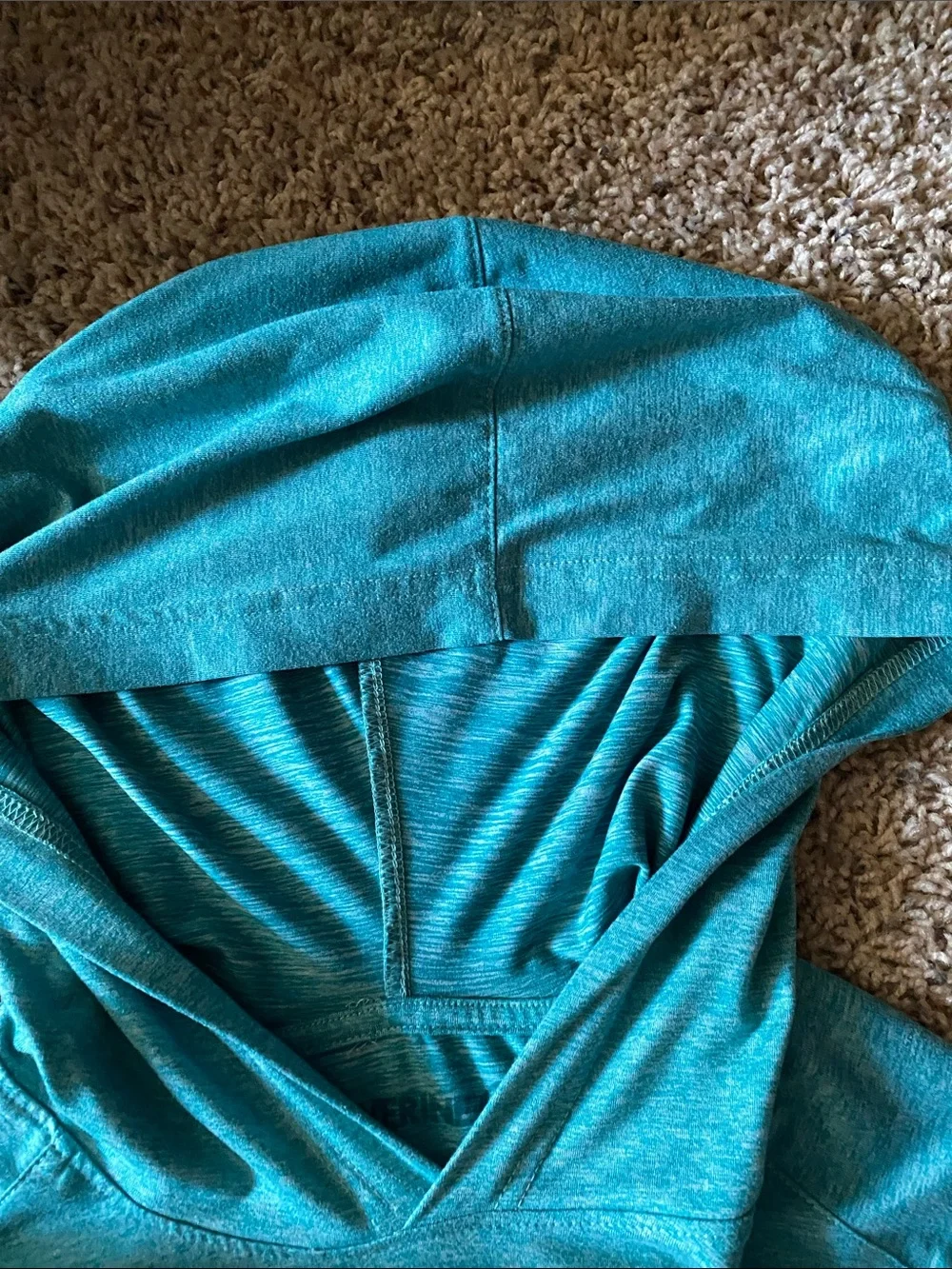Wolverine Bluish Green Hooded Long Sleeve Shirt